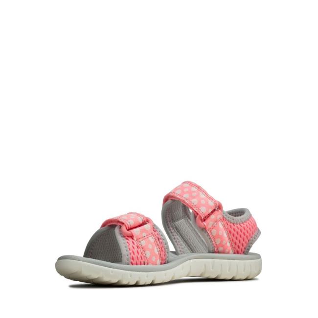 Boys' Clarks Surfing Tide Kid Sandals Pink | CLK216TPE