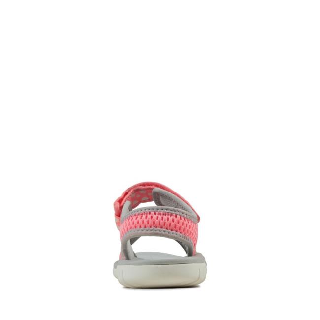 Boys' Clarks Surfing Tide Kid Sandals Pink | CLK216TPE