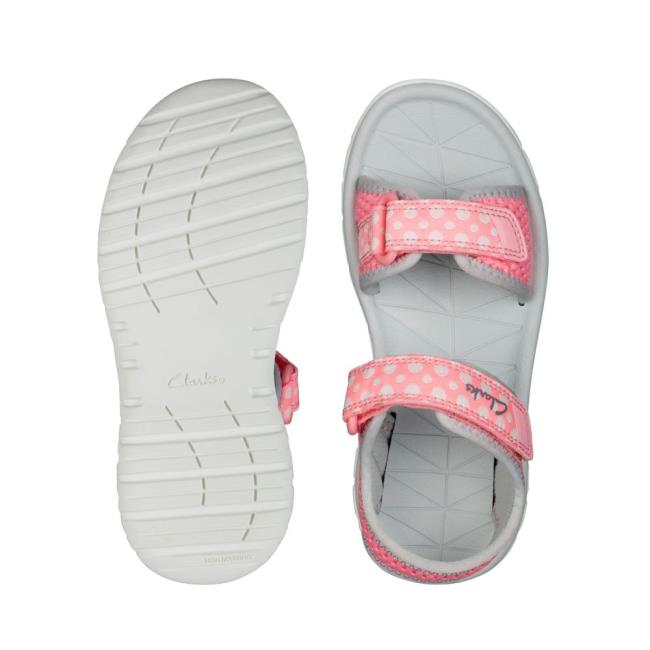 Boys' Clarks Surfing Tide Kid Sandals Pink | CLK216TPE