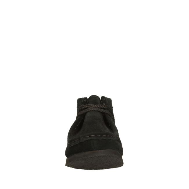 Boys' Clarks Wallabee Boot Originals Boots Black | CLK097VQC