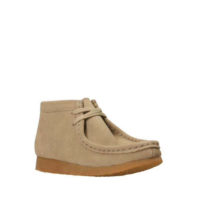 Boys' Clarks Wallabee Boot Originals Boots Brown | CLK784CPS