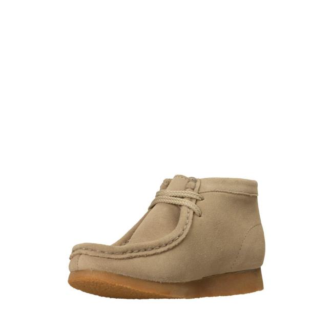 Boys' Clarks Wallabee Boot Originals Boots Brown | CLK784CPS