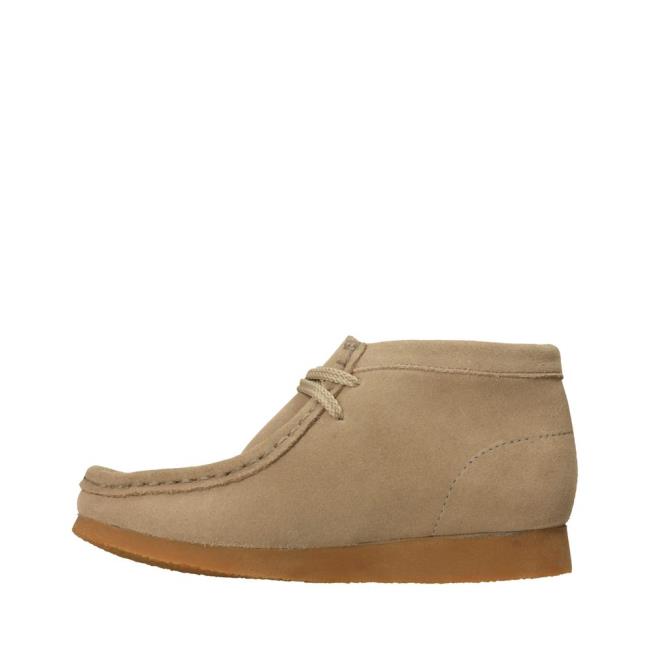 Boys' Clarks Wallabee Boot Originals Boots Brown | CLK784CPS