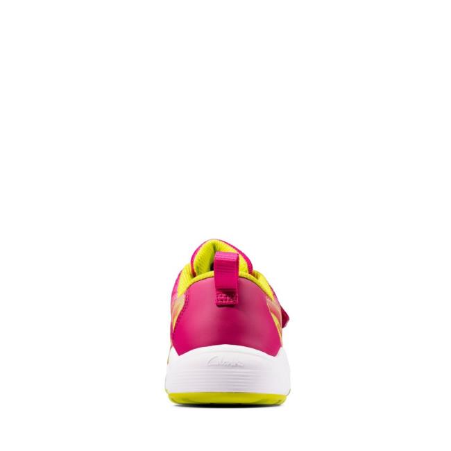 Girls' Clarks Aeon Pace Kid Sneakers Pink / Light Green | CLK152GFS