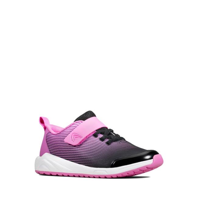 Girls' Clarks Aeon Pace Kid Sneakers Pink | CLK735BCW