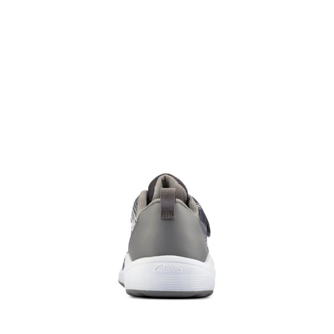 Girls' Clarks Aeon Pace Youth Sneakers Grey | CLK963IOG