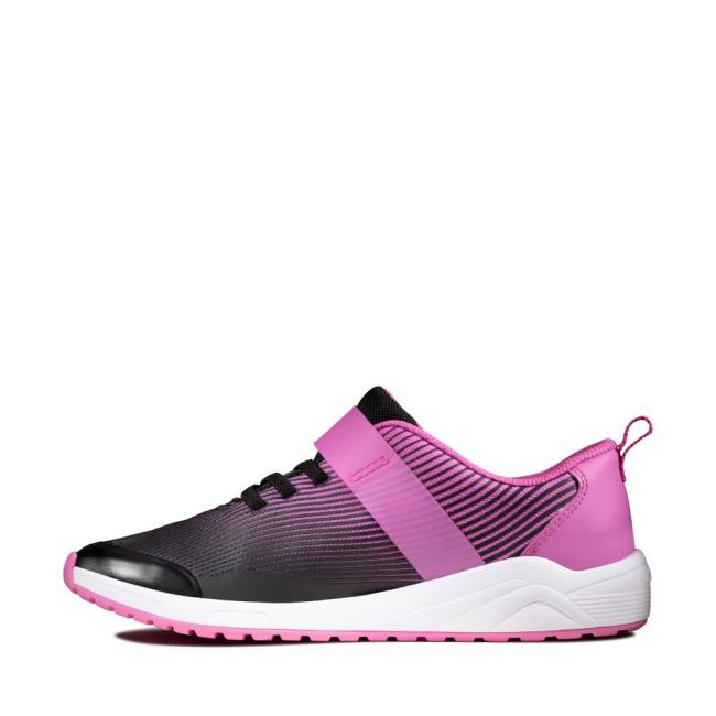 Girls' Clarks Aeon Pace Youth Sneakers Pink | CLK296DFW