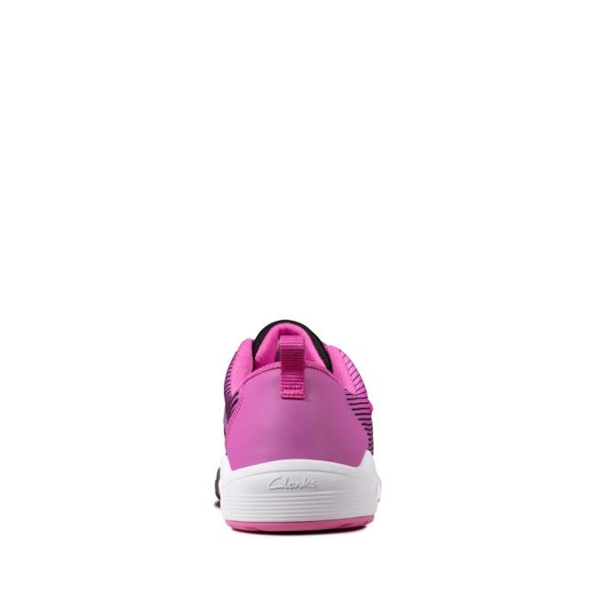 Girls' Clarks Aeon Pace Youth Sneakers Pink | CLK296DFW