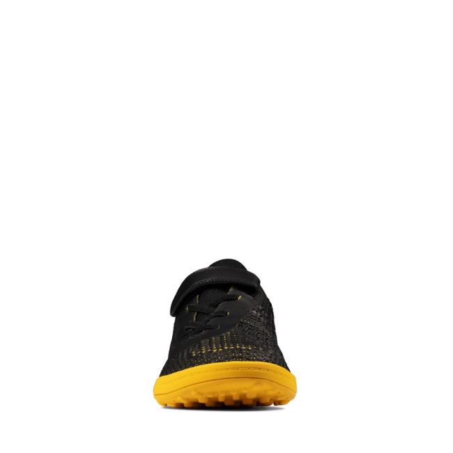 Girls' Clarks Award Swift Youth Sneakers Black / Yellow | CLK081WKL