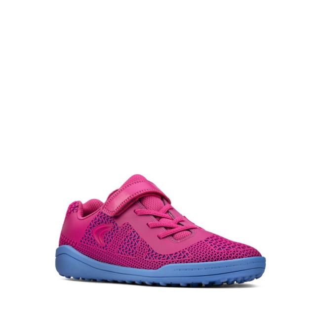 Girls' Clarks Award Swift Youth Sneakers Pink | CLK548XLF