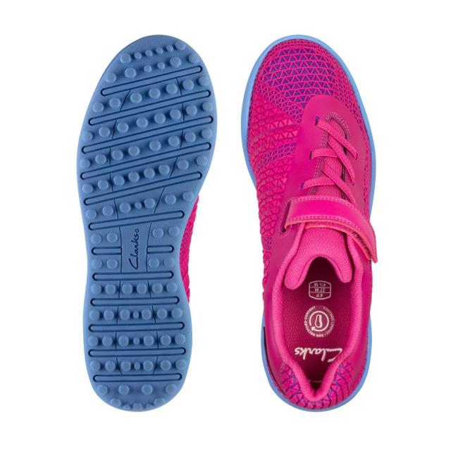 Girls' Clarks Award Swift Youth Sneakers Pink | CLK548XLF