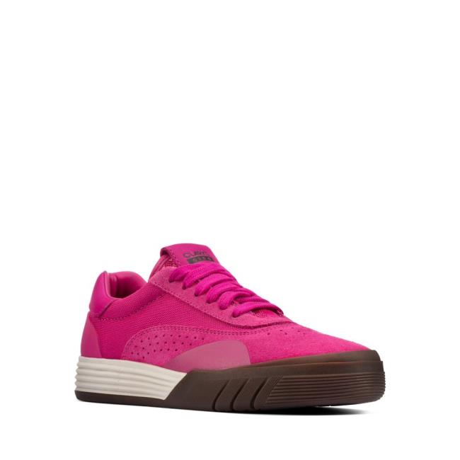 Girls' Clarks Cica Youth Sneakers Pink | CLK265HDZ