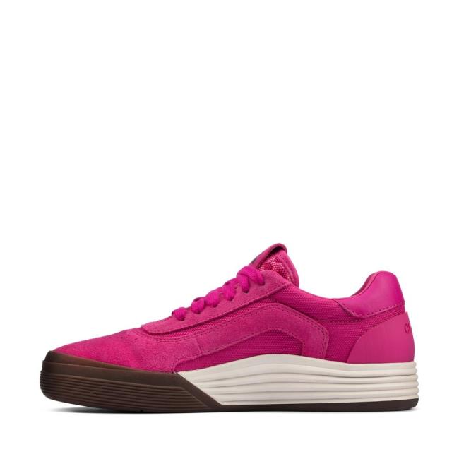 Girls' Clarks Cica Youth Sneakers Pink | CLK265HDZ