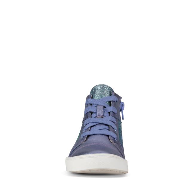 Girls' Clarks City Myth Kid Sneakers Purple | CLK087SAB