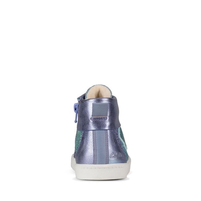 Girls' Clarks City Myth Kid Sneakers Purple | CLK087SAB