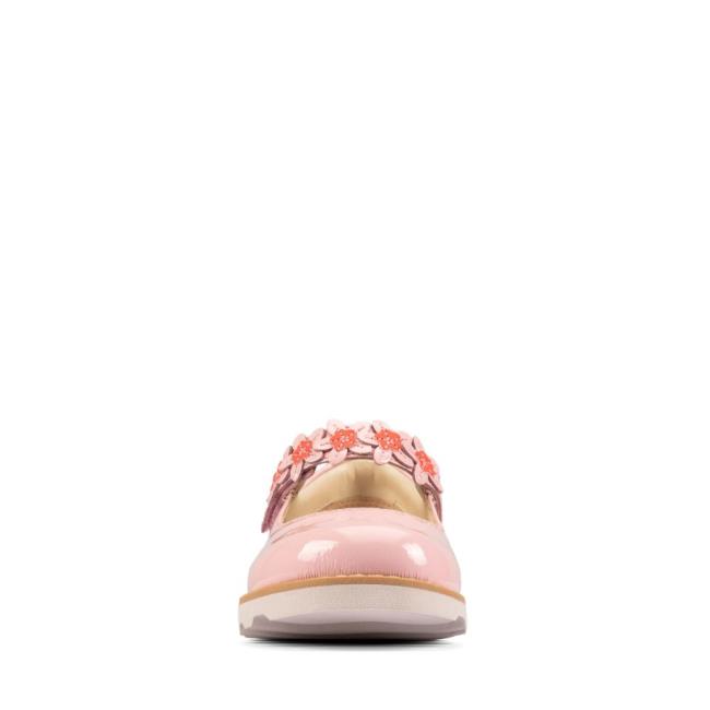 Girls' Clarks Crown Petal Kid School Shoes Light Pink | CLK953RPH