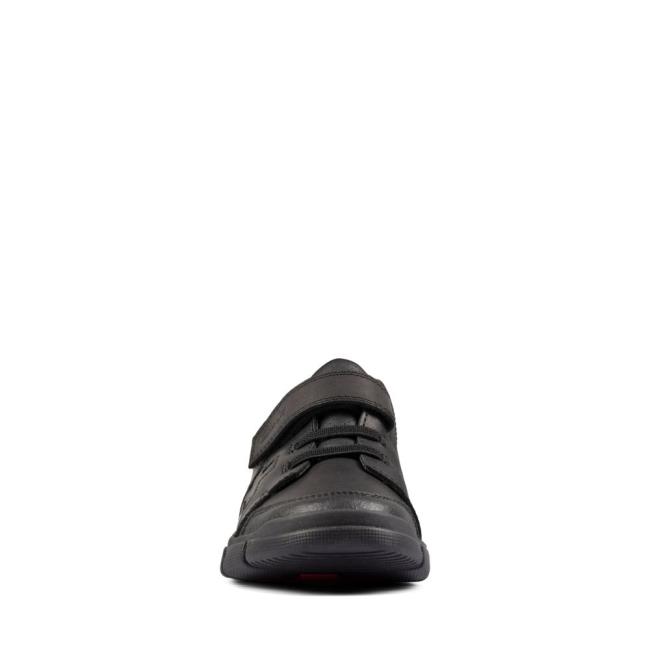 Girls' Clarks Encode Flash Kid School Shoes Black | CLK308BHO