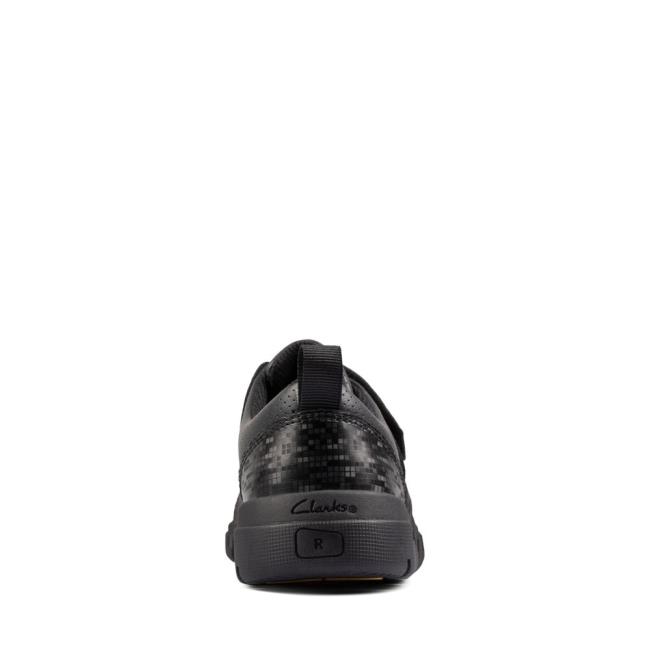 Girls' Clarks Encode Flash Kid School Shoes Black | CLK308BHO