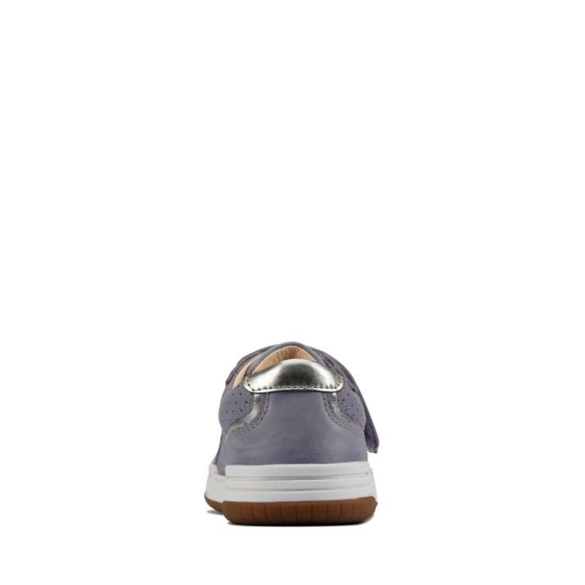 Girls' Clarks Fawn Solo Kid Sneakers Light Blue | CLK235AVQ