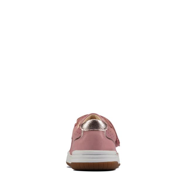 Girls' Clarks Fawn Solo Kid Sneakers Light Pink | CLK270VLU