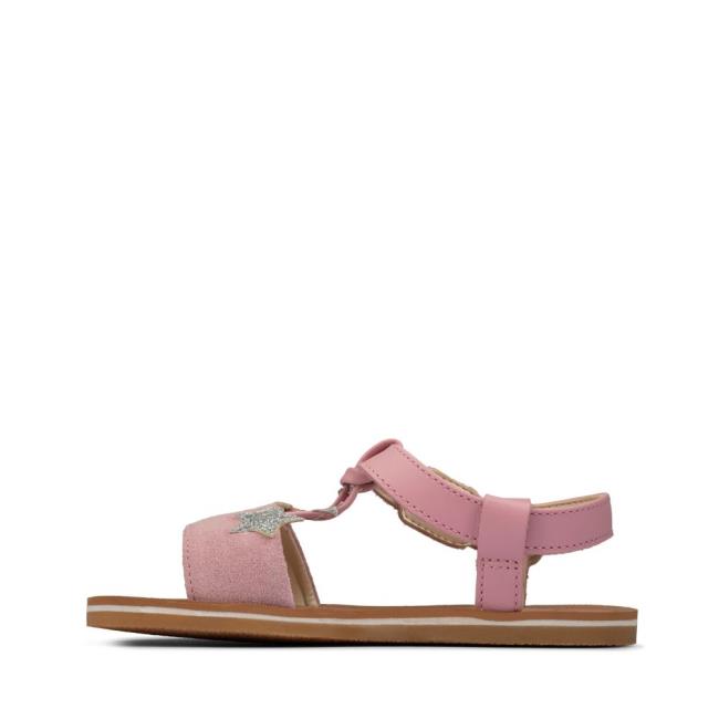 Girls' Clarks Finch Summer Kid Sandals Light Pink | CLK379HEO