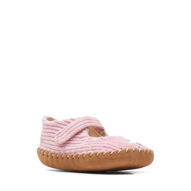 Girls' Clarks Halo Large School Shoes Pink | CLK054SNJ