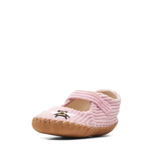 Girls' Clarks Halo Large School Shoes Pink | CLK054SNJ