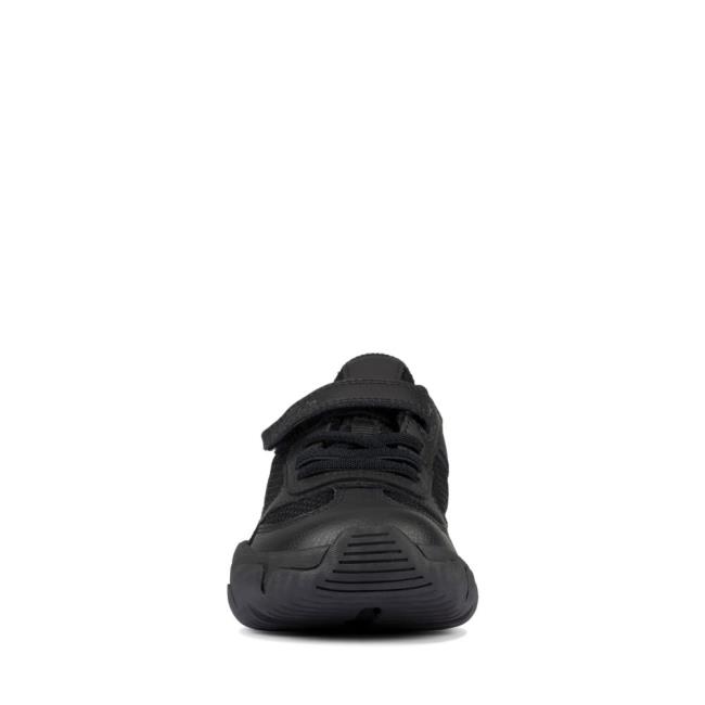 Girls' Clarks Kuju Run Kid School Shoes Black | CLK517LRH