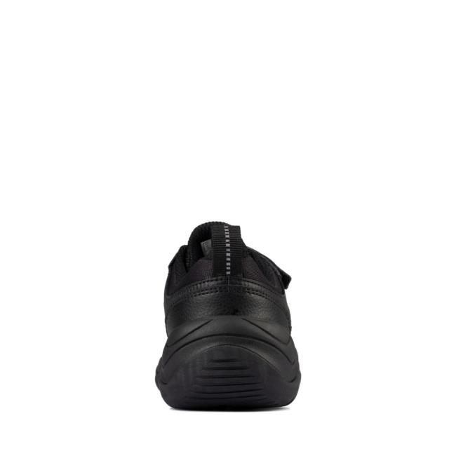 Girls' Clarks Kuju Run Kid School Shoes Black | CLK517LRH