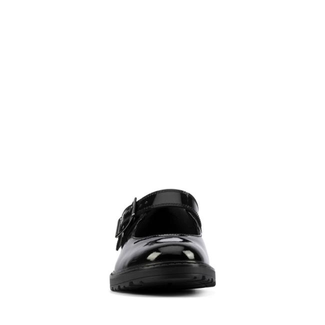 Girls' Clarks Loxham Walk Youth School Shoes Black | CLK603OPK