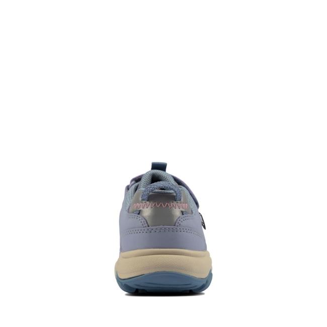 Girls' Clarks Rock Trek Kid School Shoes Light Blue | CLK968AMR