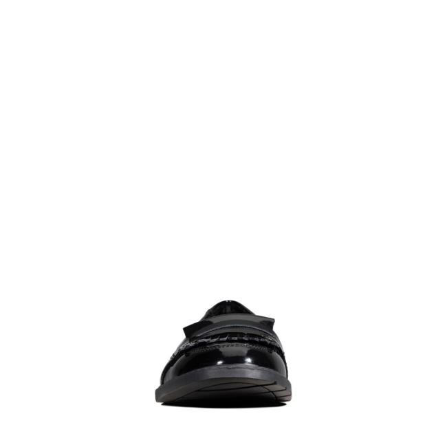 Girls' Clarks Scala Bright Youth School Shoes Black | CLK036SWE