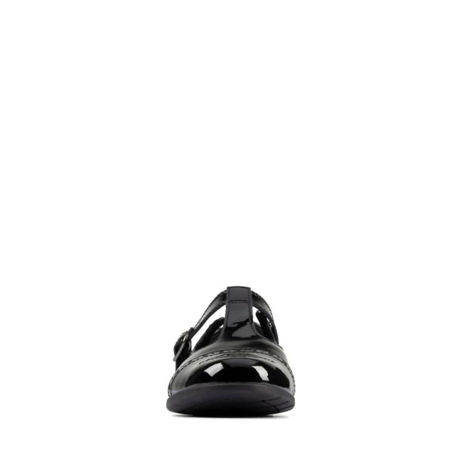 Girls' Clarks Scala Hope Youth School Shoes Black | CLK752TAL