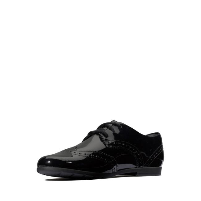 Girls' Clarks Scala Lace Youth School Shoes Black | CLK147KYU