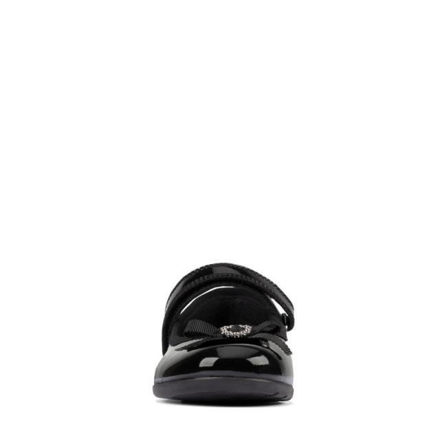 Girls' Clarks Scala Spark Kid School Shoes Black | CLK603SLR