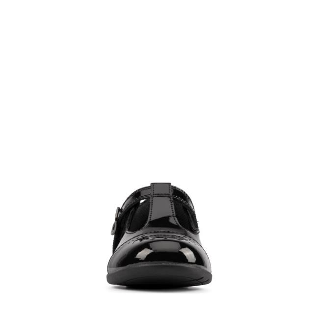 Girls' Clarks Scala Spirit Kid School Shoes Black | CLK245ZRY