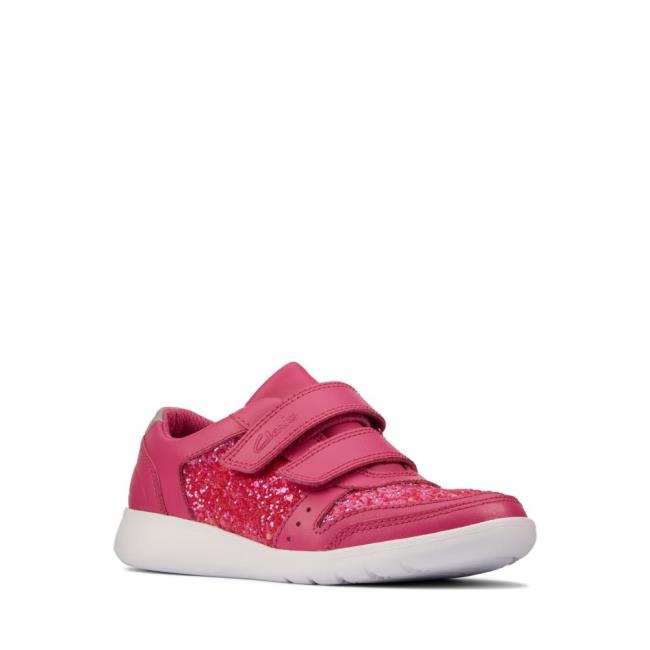 Girls' Clarks Scape Spirit Kid School Shoes Pink | CLK605RSJ