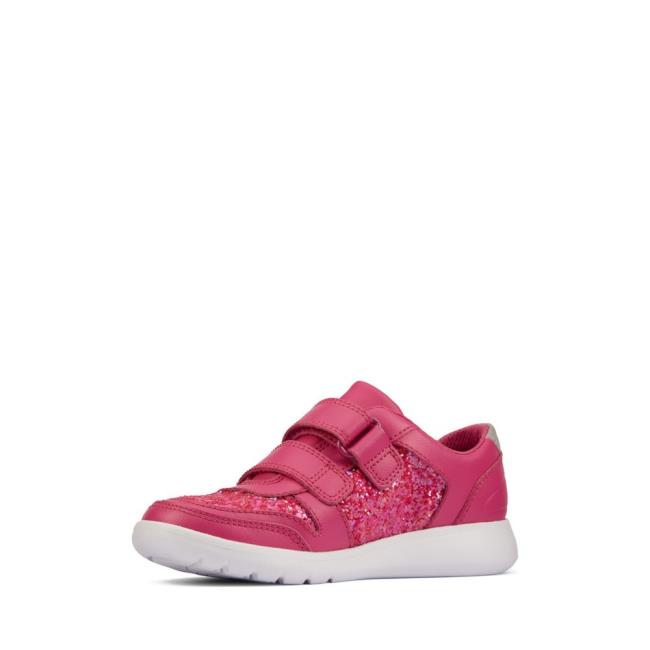 Girls' Clarks Scape Spirit Kid School Shoes Pink | CLK605RSJ