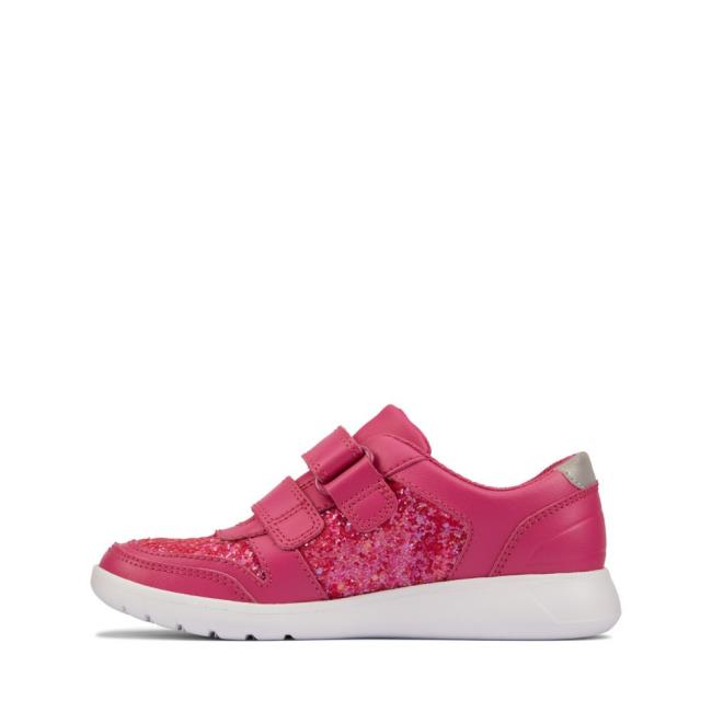 Girls' Clarks Scape Spirit Kid School Shoes Pink | CLK605RSJ