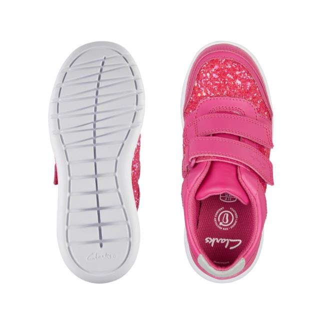 Girls' Clarks Scape Spirit Kid School Shoes Pink | CLK605RSJ