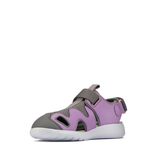 Girls' Clarks Scape Surf Kid Sandals Purple | CLK503UJS