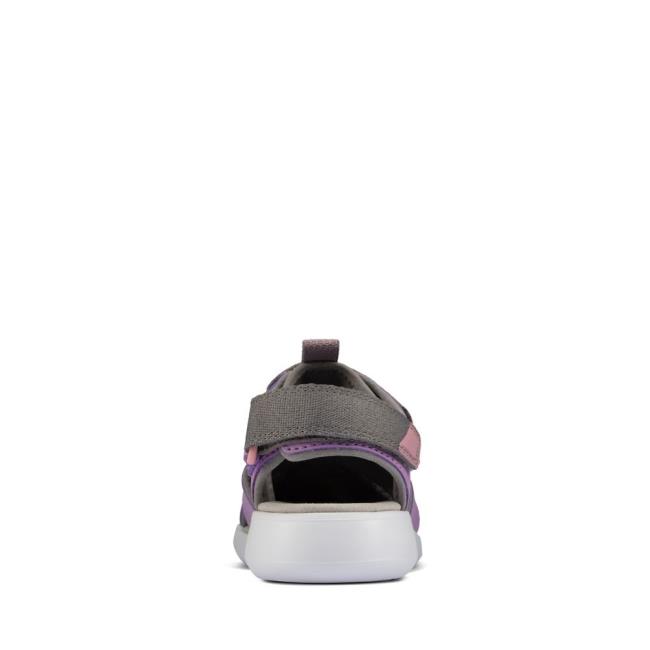 Girls' Clarks Scape Surf Kid Sandals Purple | CLK503UJS