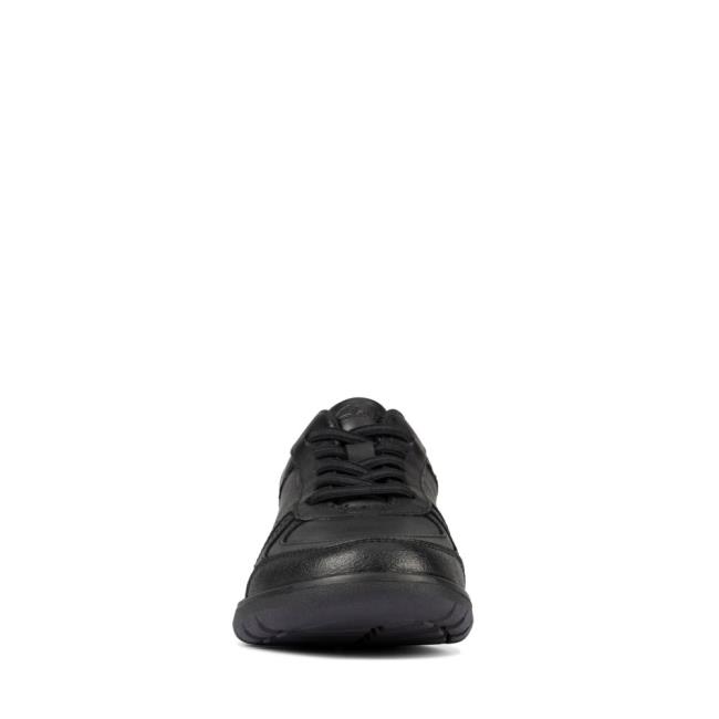 Girls' Clarks Scape Track Kid School Shoes Black | CLK931DOQ