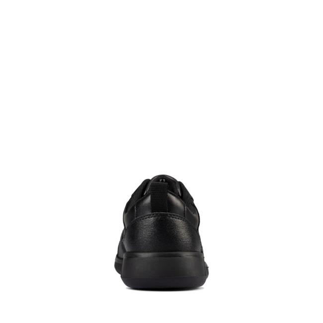 Girls' Clarks Scape Track Kid School Shoes Black | CLK931DOQ