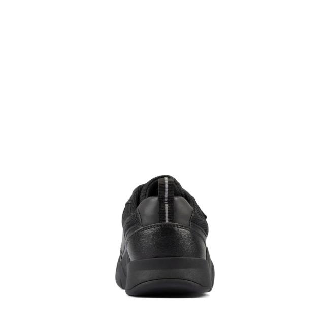 Girls' Clarks Scooter Speed Kid School Shoes Black | CLK179CDT