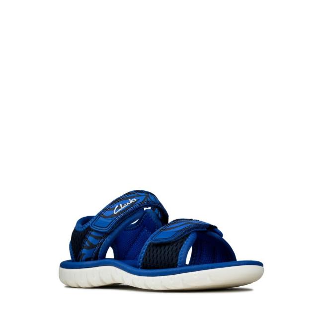 Girls' Clarks Surfing Tide Kid Sandals Navy | CLK193PWU