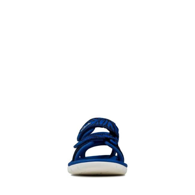 Girls' Clarks Surfing Tide Kid Sandals Navy | CLK193PWU