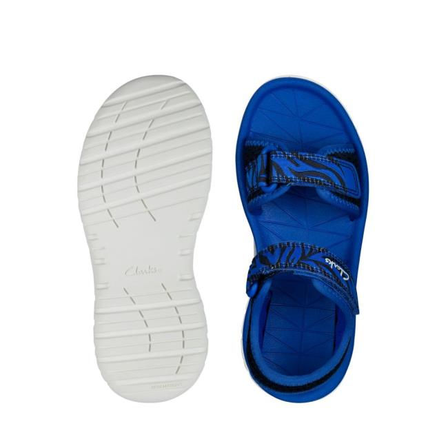 Girls' Clarks Surfing Tide Kid Sandals Navy | CLK193PWU