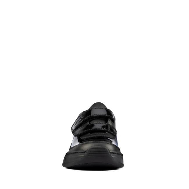 Girls' Clarks Vibrant Glow Kid School Shoes Black | CLK649EUP