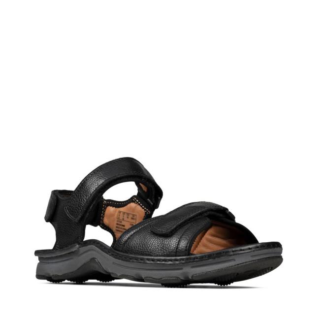 Men's Clarks ATL Part Sandals Black | CLK582MQH